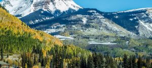 Snow covered mountain in Durango, Colorado