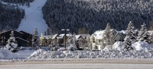 Telluride homes covered in snow