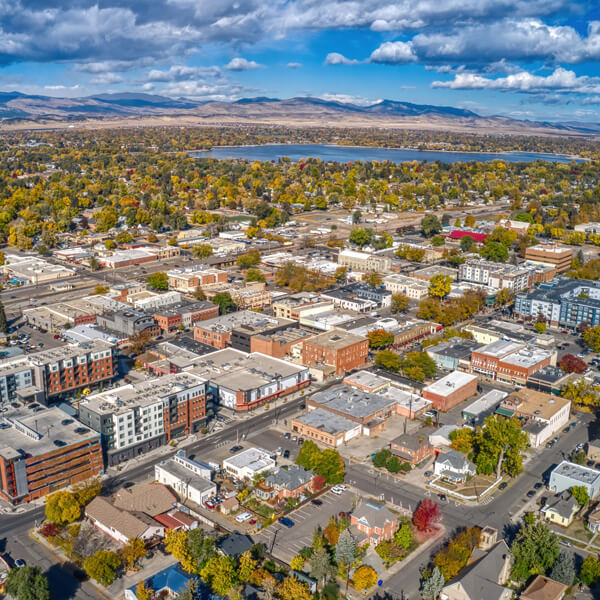 Aerial View Of Loveland, Colorado With Peak Autumn Colors